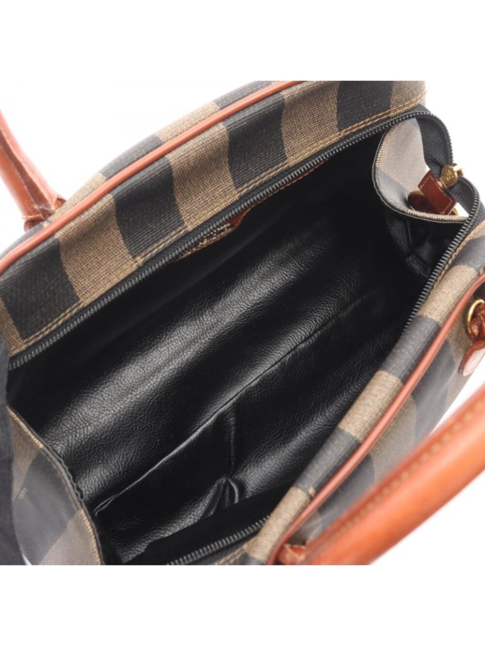 Fendi Handbag Pecan Brown Canvas Leather - Picture 3 of 8
